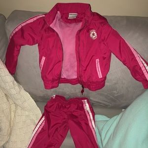 Pink Converse Track jacket and pants set- 3T
